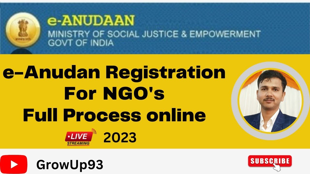 e-Anudaan registration I Mandatory For NGO I Niti Ayog I online Registration Process I e-Anudaan I