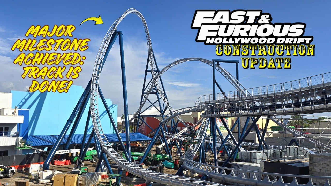 Universal Orlando Resort Fast & Furious: Hollywood Drift Roller Coaster Construction Update 8.3.26