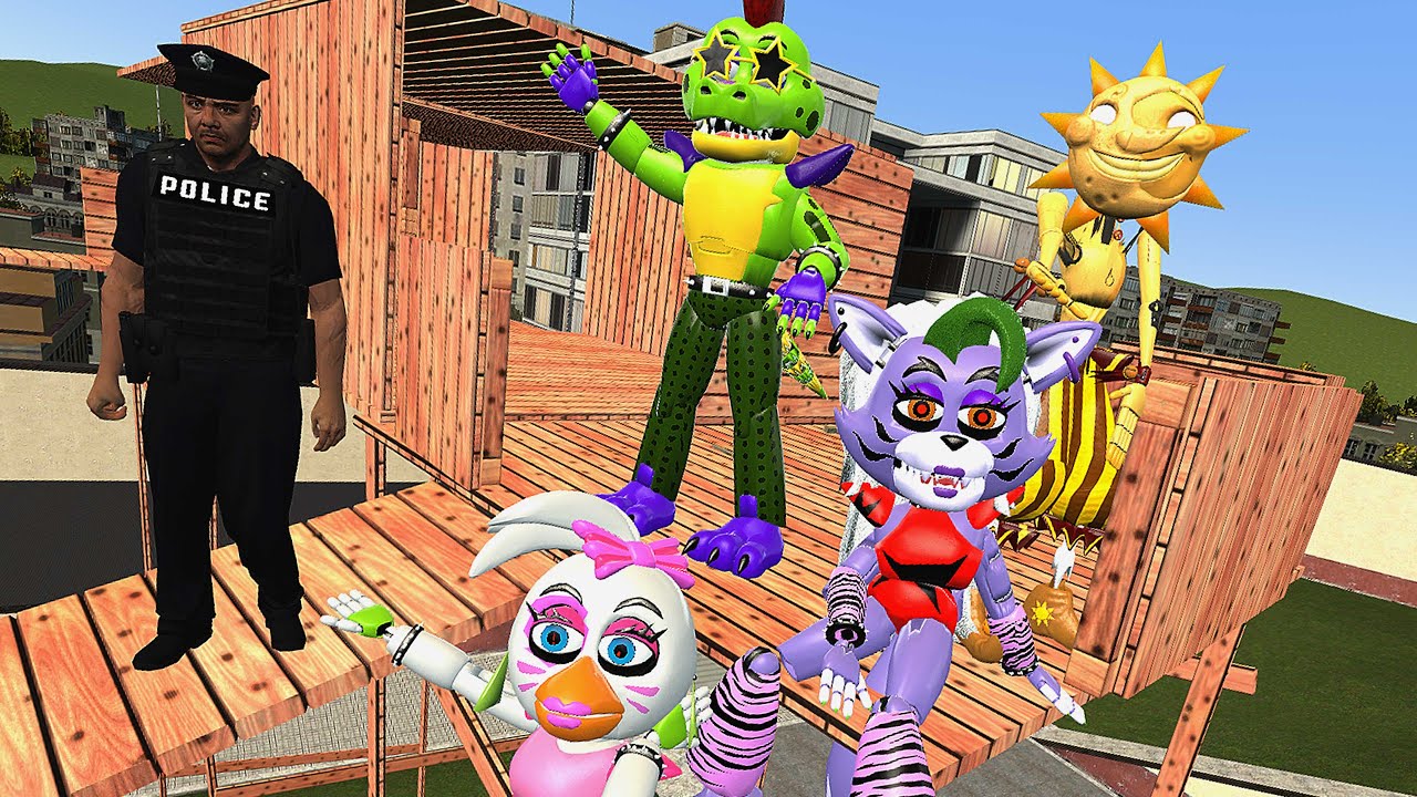 РОКСИ МОНТИ И ОХРАННИК ВЫЖИВАЮТ В ДЕРЕВЯННОМ ДОМЕ FNAF SB COOP ► Garry's Mod