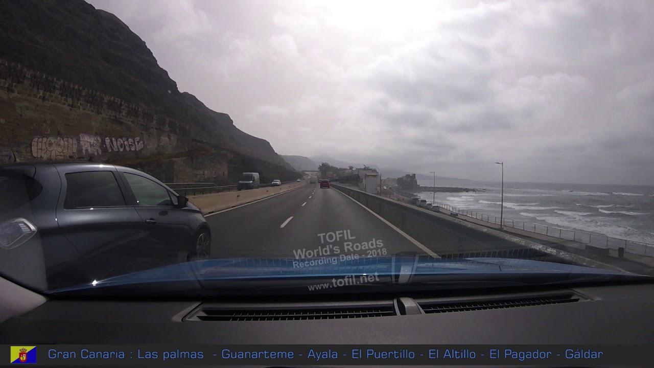 731 Driving in Gran Canaria - Las palmas Guanarteme Ayala El Puertillo El Altillo El Pagador Galdar