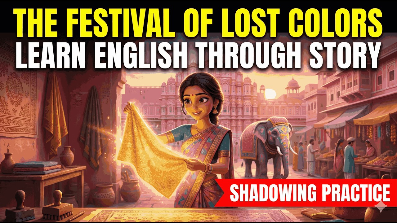 The Festival of Lost Colors: Level Up Your English Fluency (Jaipur Story) Shadowing Learn English