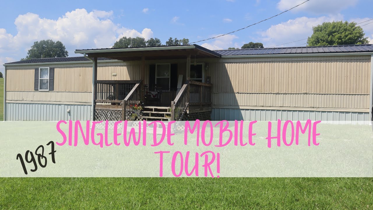 SINGLEWIDE MOBILE HOME TOUR! // 1987 // MOBILE HOME LIVING // THE AVERAGE TIRED MOMMA