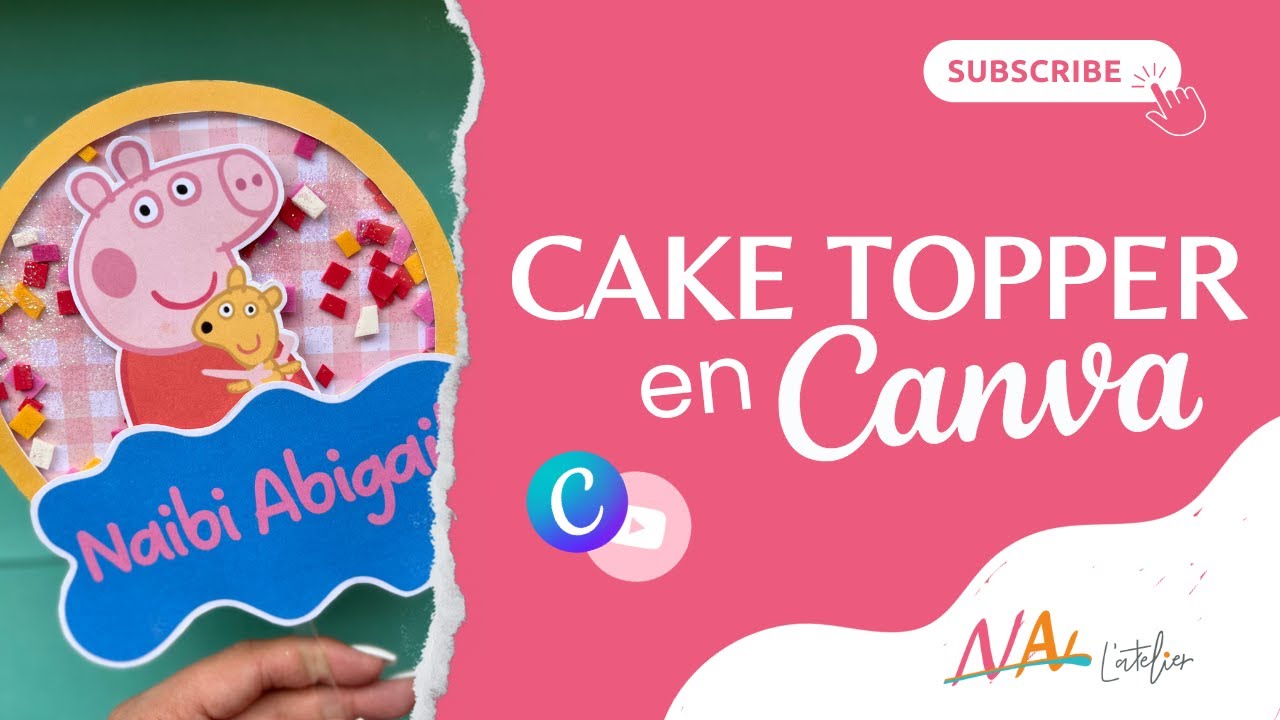 CAKE TOPPER SHAKER EN CANVA PARTE 1/2 #craft #diseño #shake #emprendimiento #taller #canva