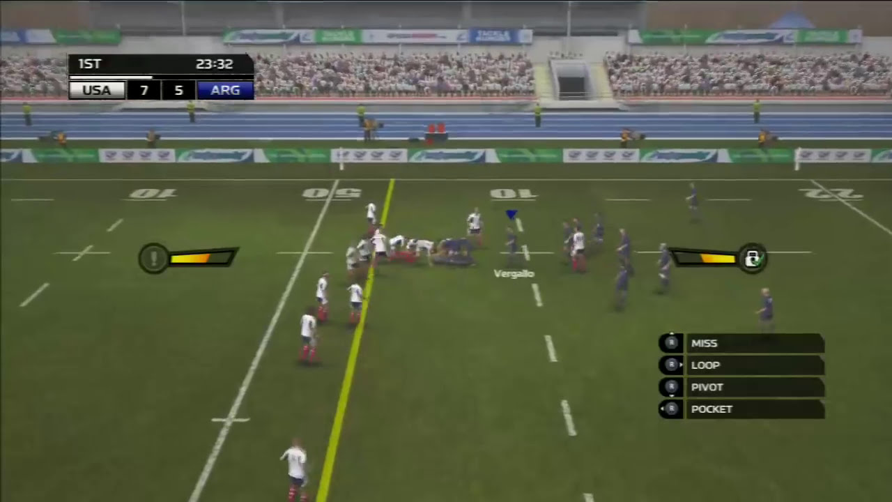 Rugby World Cup 2011 - USA vs ARGENTINA - Full Match PS3 GAMEPLAY