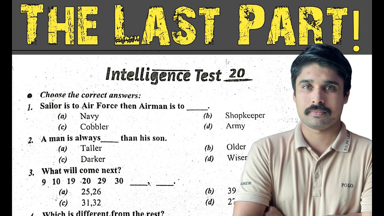 P-20 Verbal Reasoning Questions | Verbal Intelligence Test Tricks