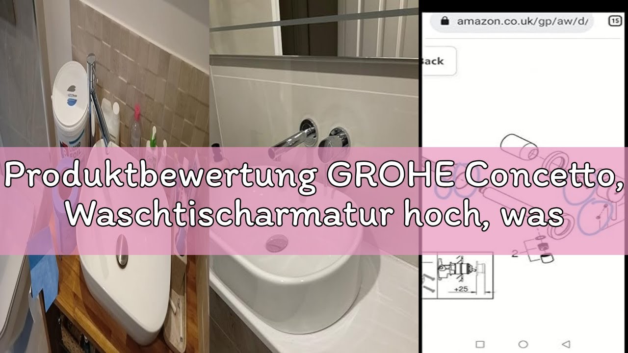Produktbewertung GROHE Concetto, Waschtischarmatur hoch, wassersparend (Wasserhahn für das Bad, Bada