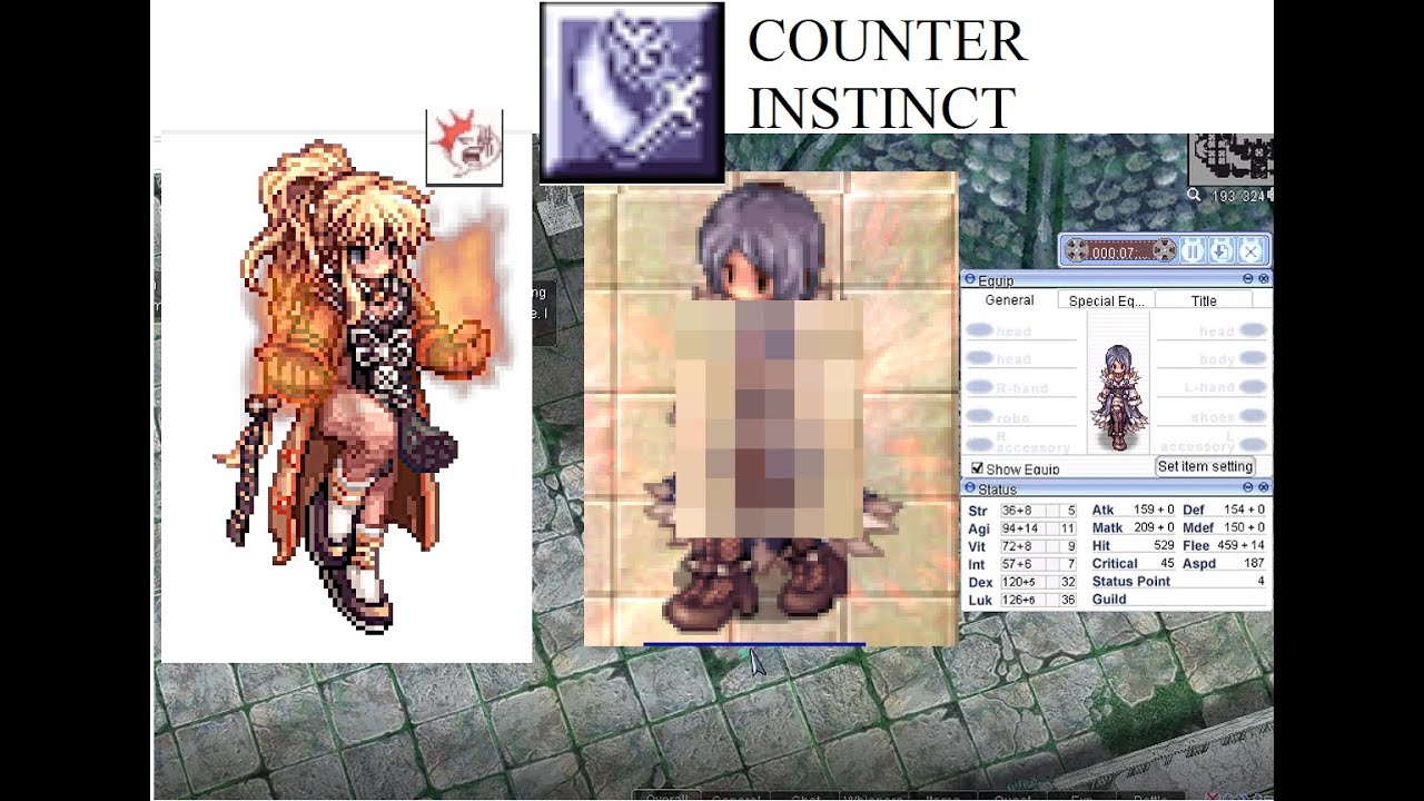 [iRO] Sarah and Fenrir - Naked SC Run with Counter Instinct