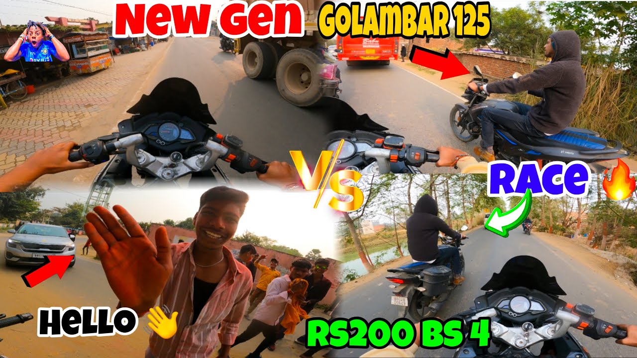 Golambar 125 Mein CRAZY Race Lag Gaya 🔥 ! Crazy reaction 👍! #motovlog @Trakerkartikvloge 