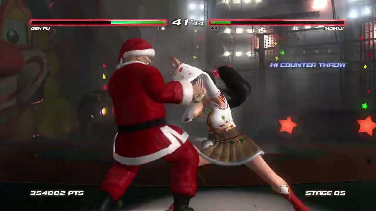DoA5LR Święty Mikołaj Gen Fu, który rozdaje "prezenty" mimo wieku (Santa Claus Gen Fu)