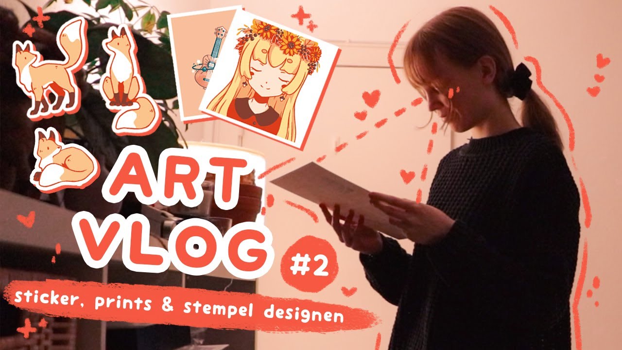 ※ ART VLOG #2 ※ So mache ich Prints & Sticker zu Hause │ Etsy Shop Update