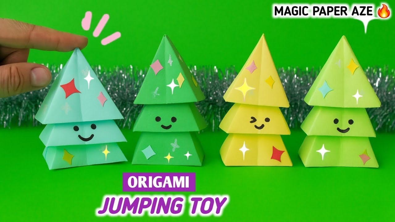 Origami Christmas tree made of paper | stress-relieving Christmas toy
