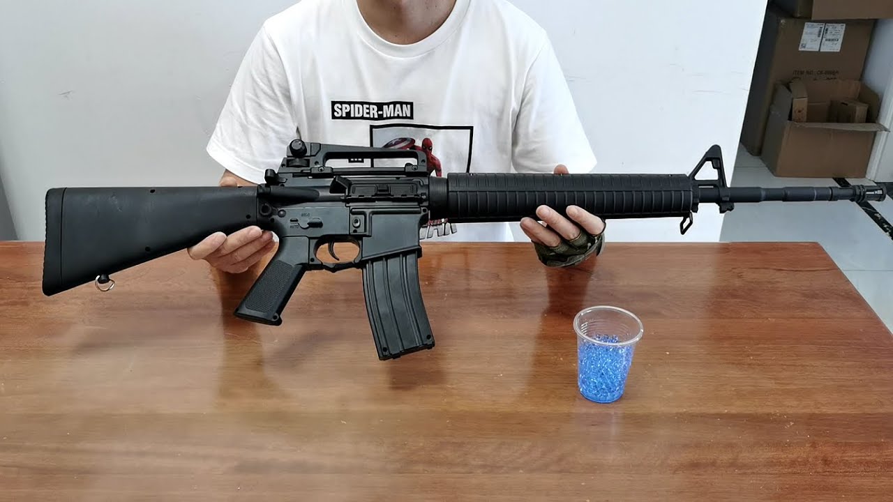 M16 Gel Blaster Unboxing 2023 - Powerful Electric Splatter Ball Toy Gun