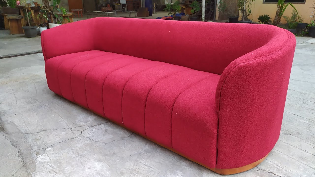 PART 2 | MEMBUAT SOFA MODEL GARIS | membuat sofa minimalis proses pemasangan kain