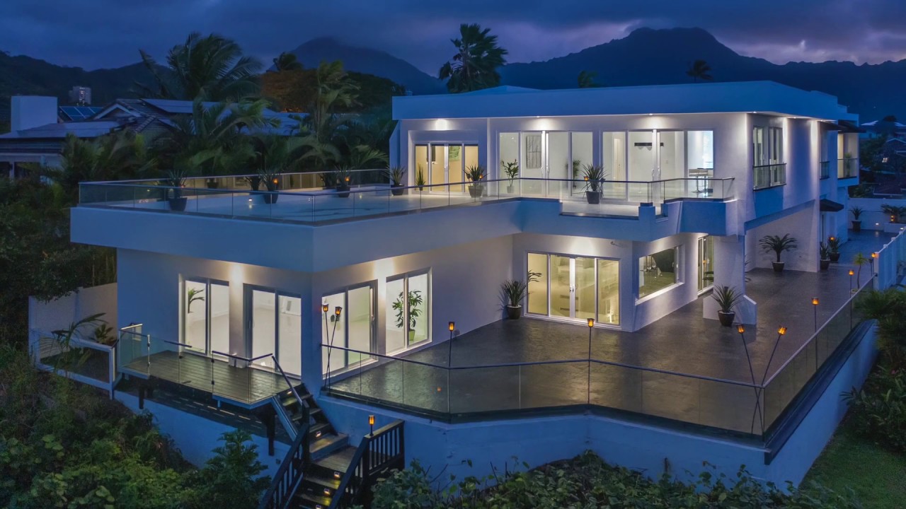 Modern Oceanfront Home Honolulu, Hawaii on Kaneohe Bay, KBayVilla Luxury Estate for Sale $3.49M