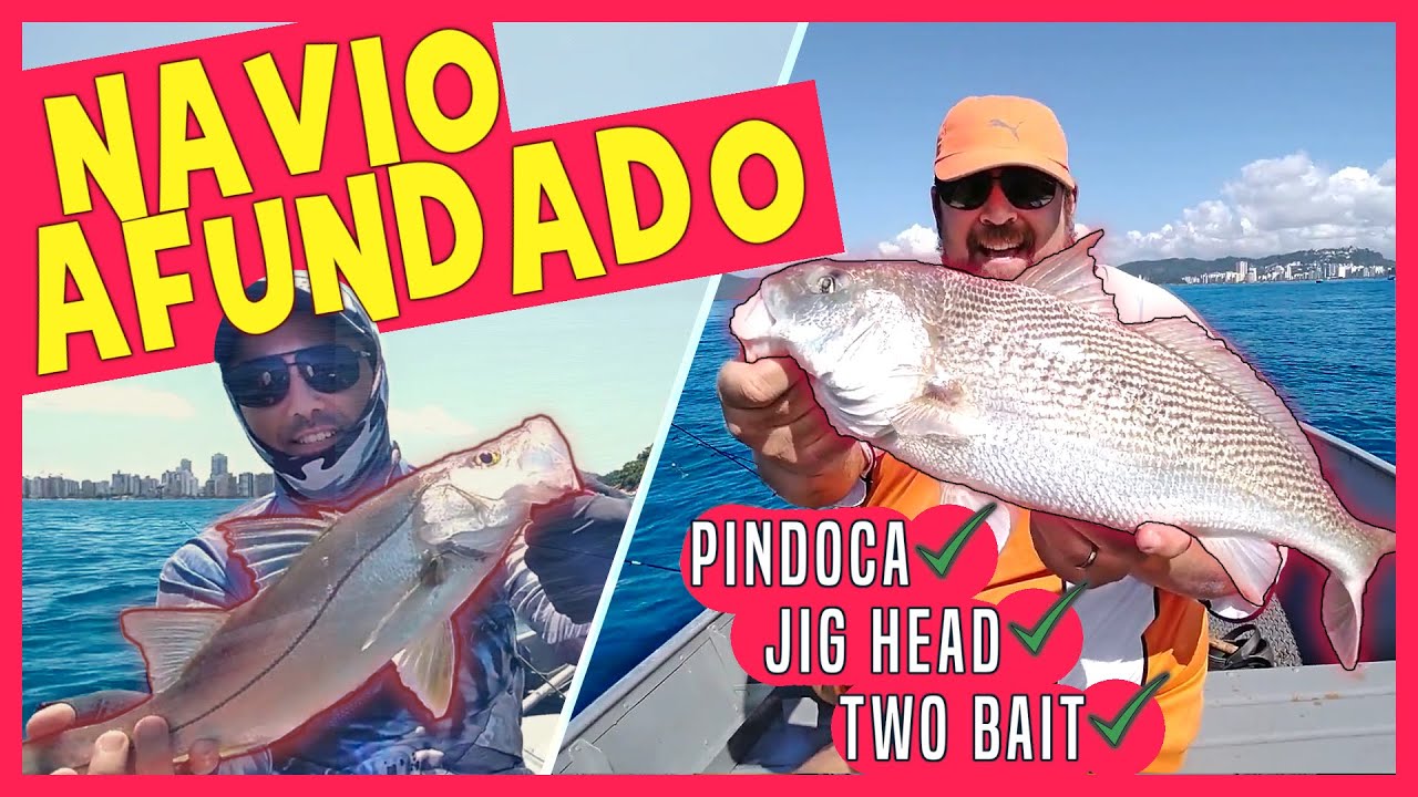 TEVE PEIXE BOM ATÉ O FIM DA PESCARIA - Embarcada no Navio Afundado, robalos em Santos!