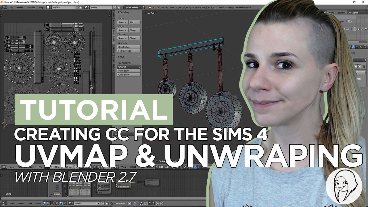 TUTORIAL - Creating CC for The Sims 4 - UVMAP and UNWRAPPING with blender 2.7