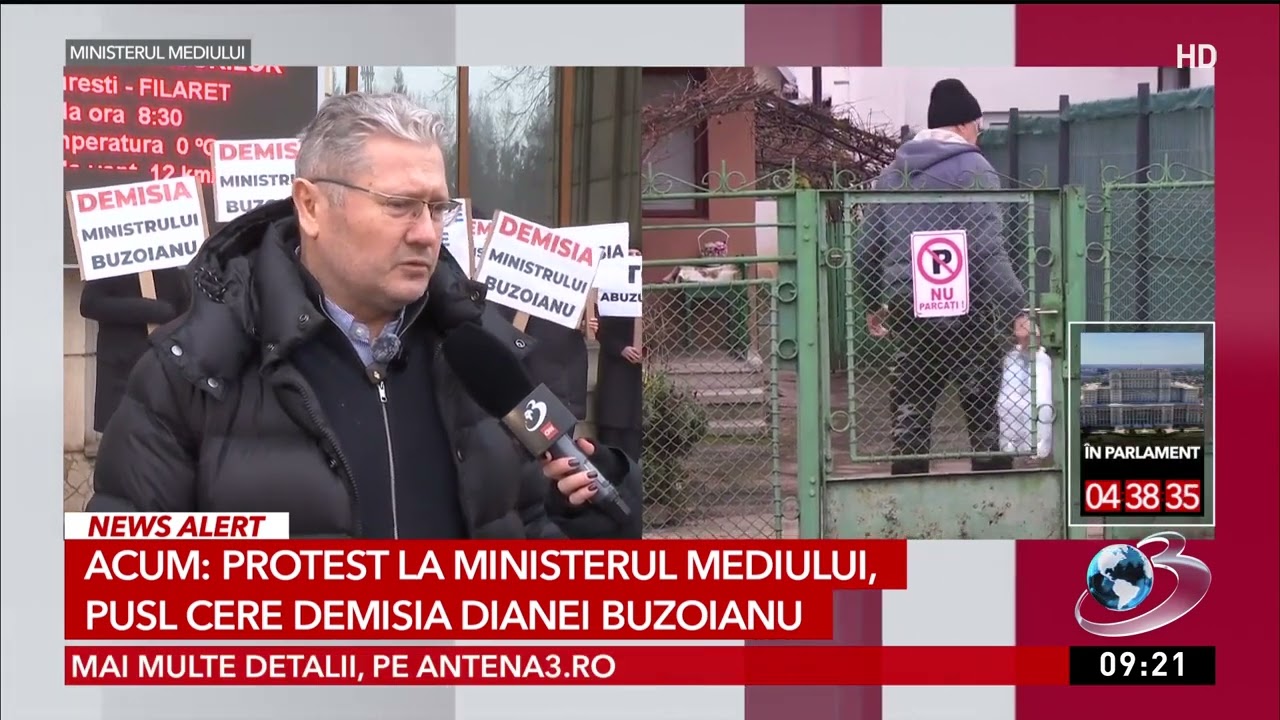 Protest la Ministerul Mediului. PUSL cere demisia Dianei Buzoianu