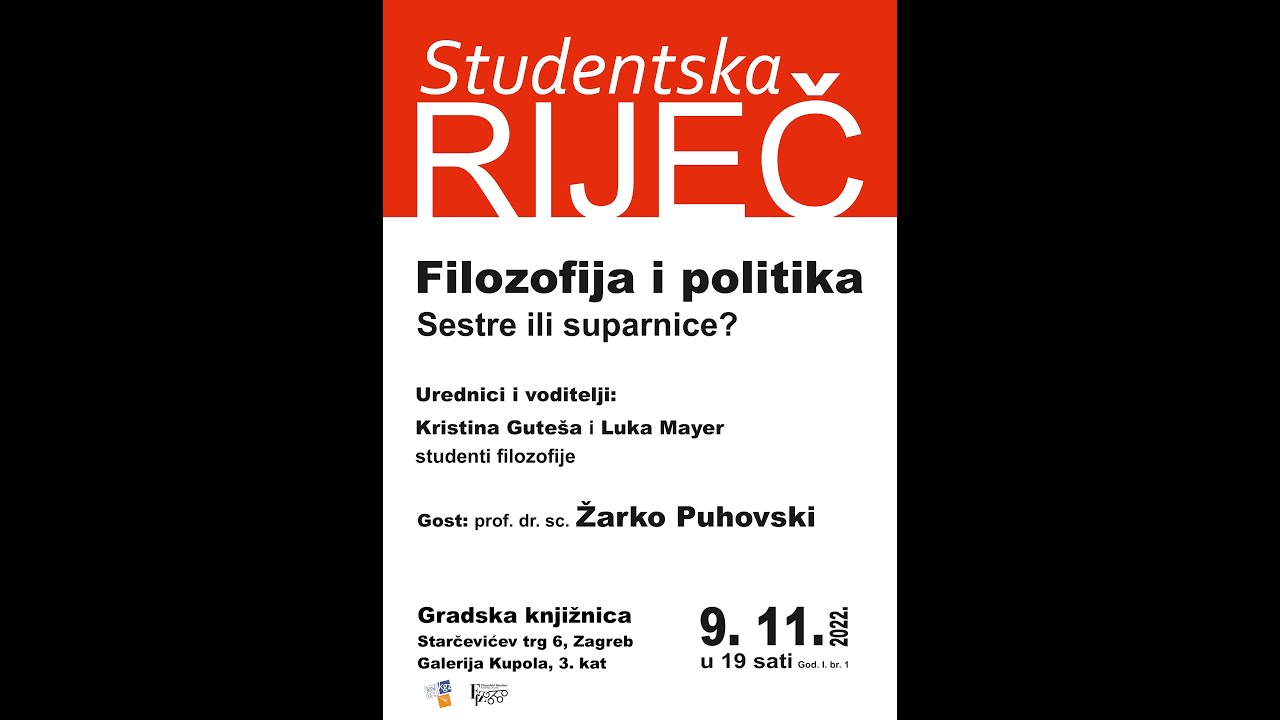 Studentska riječ: Filozofija i politika – sestre ili suparnice?