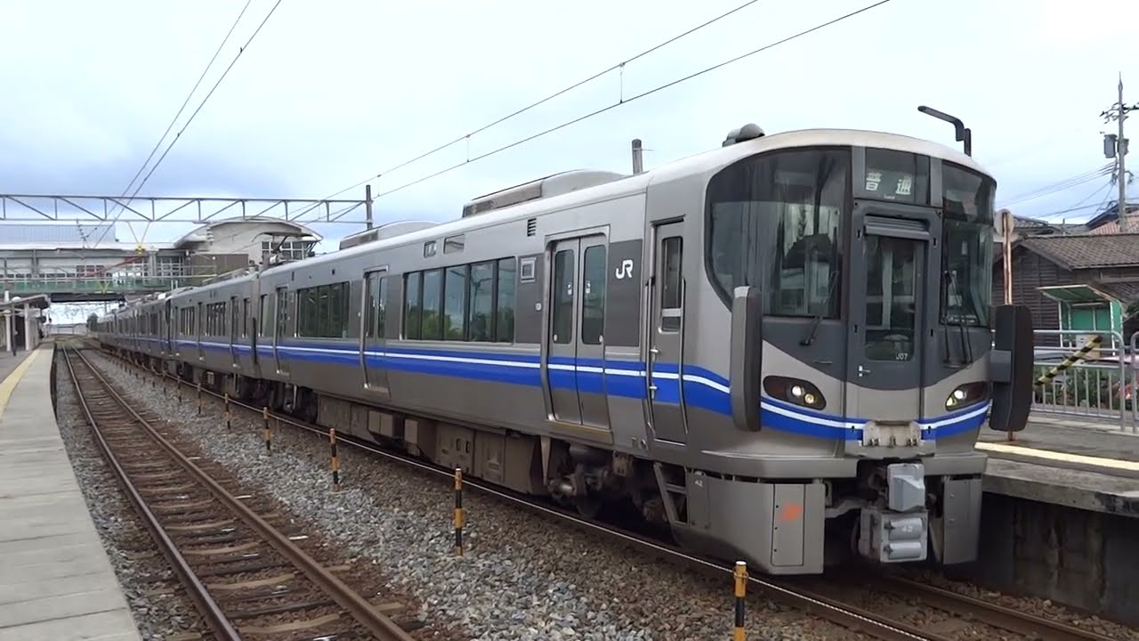 【6両編成】北陸本線521系　美川到着・発車