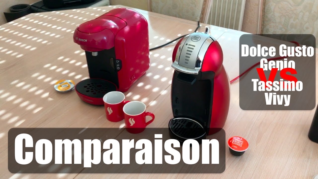 Comparaison: Dolce Gusto Genio et Tassimo Vivy