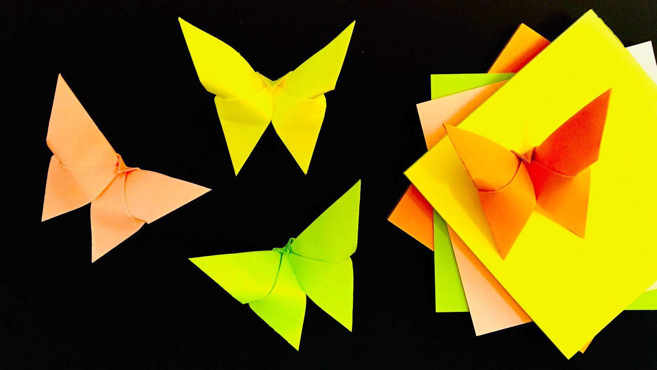 Easy Sticky Note Origami Butterfly 3D 🦋 Origami Mariposa, Origami Borboleta 折り紙 蝶々 Paper Diy Crafts
