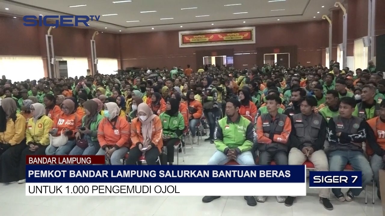 PEMKOT BANDAR LAMPUNG SALURKAN BANTUAN BERAS UNTUK 1 000 PENGEMUDI OJOL