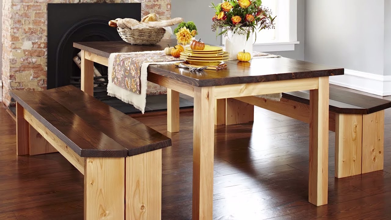 How to Build a DIY Dining Table & Benches