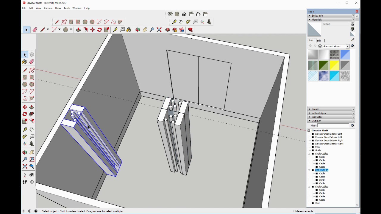 Stackable Elevator Shaft Design With SketchUp