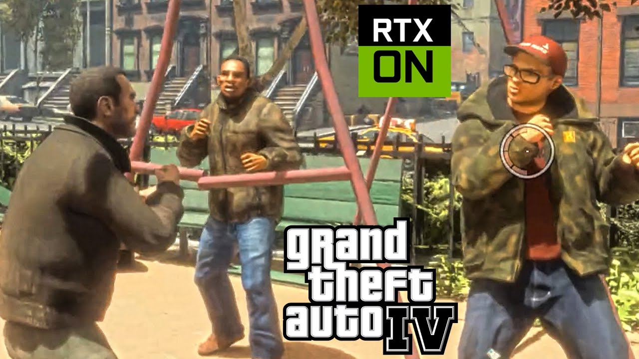 Niko Fights Near The swingset Of Death GTA 4 RTX REMIX No Copyright Gameplay