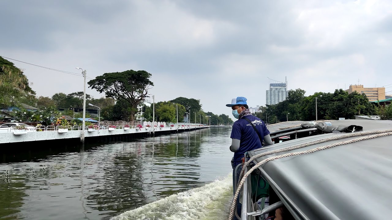[4K] Bangkok Canal Boat Ride From Asoke Pier To Bang Kapi Mall, Video #1 In Bang Kapi Series