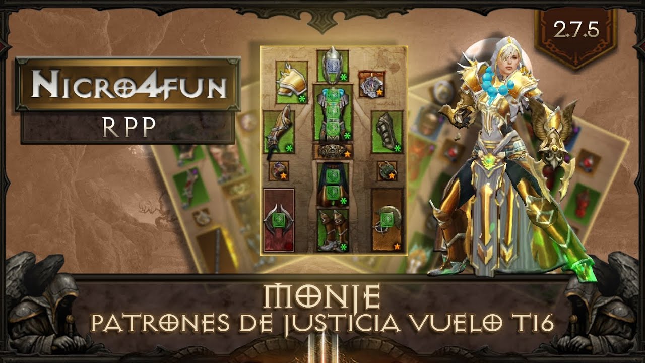 Diablo 3 RoS - Monje Patrones de Justicia Vuelo Dragón - T16 [RPP 2.7.5-V1 S28]