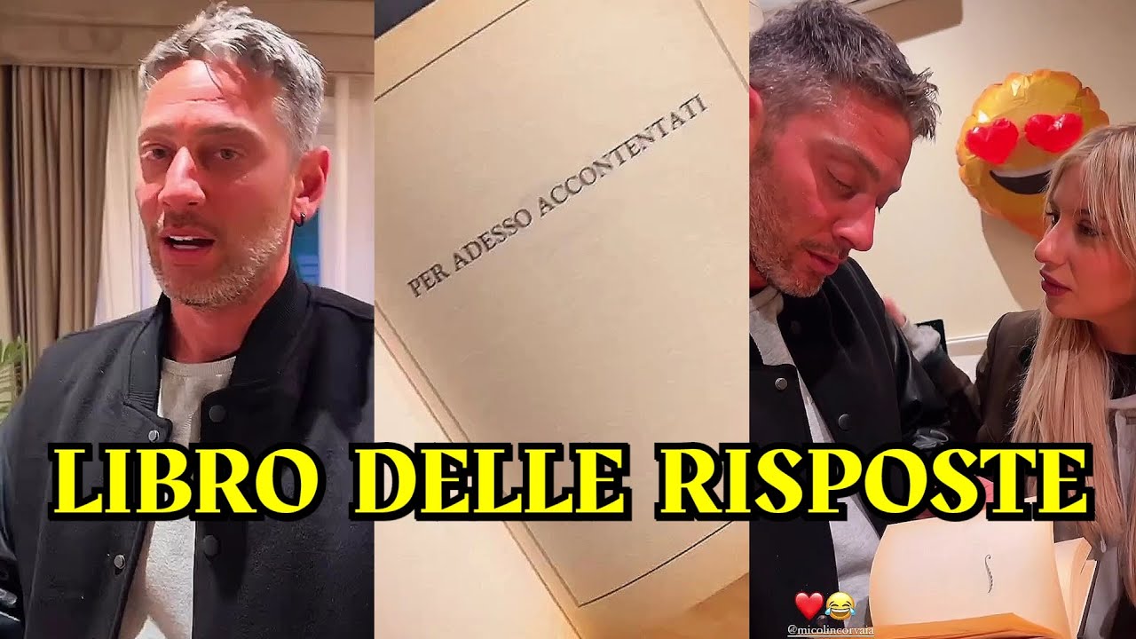 Edoardo Tavassi apre i regali della sorella Guendalina e gioca con il libro delle risposte