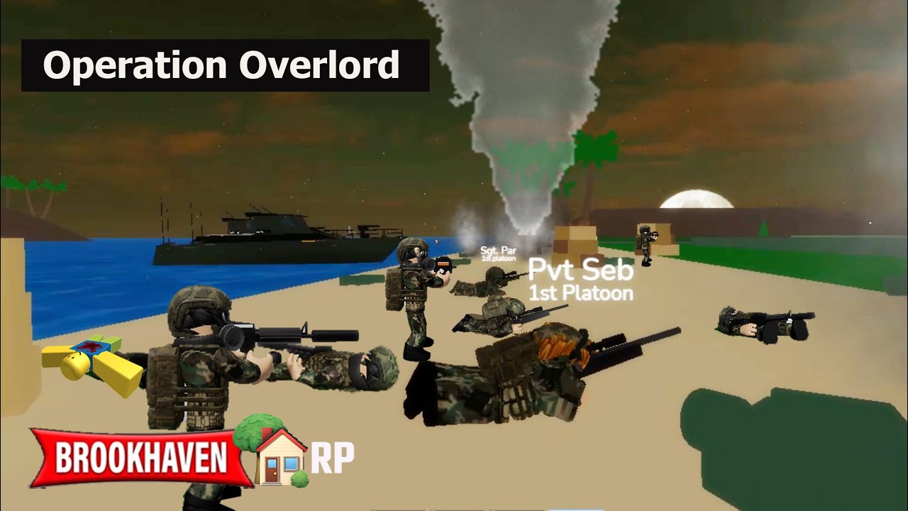 Landing on the beach! (Roblox Brookhaven 🏡RP - War)