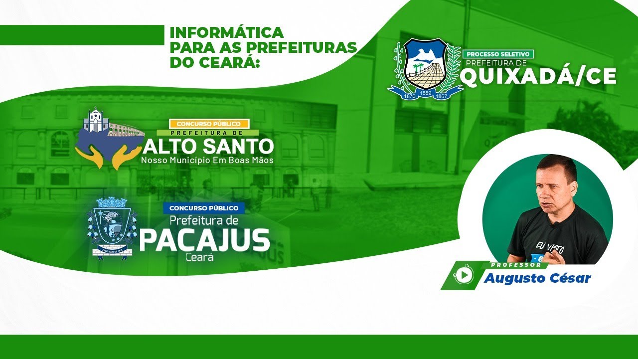 Prefeituras do Interior do Ceará - Informática - Aula Gratuita