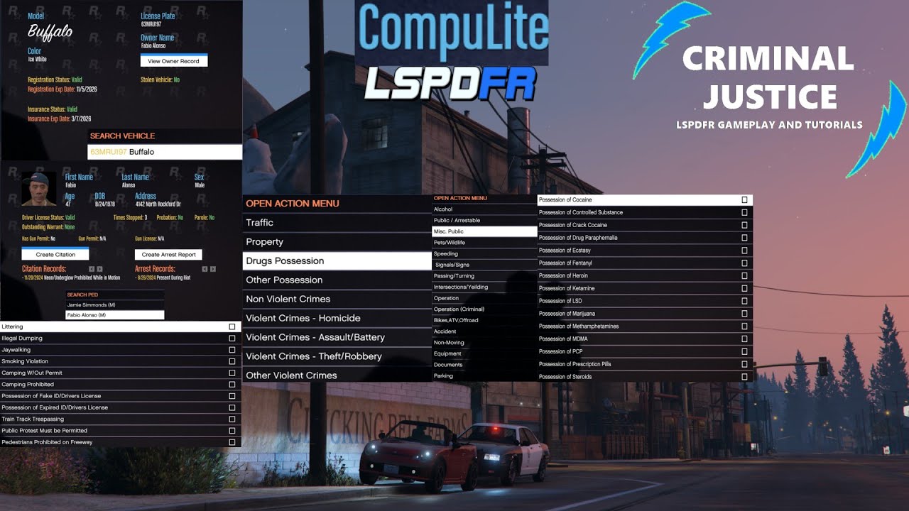 Установка CompuLite/Realistic Charges And Citations! | Учебное пособие по LSPDFR! | #criminaljust...