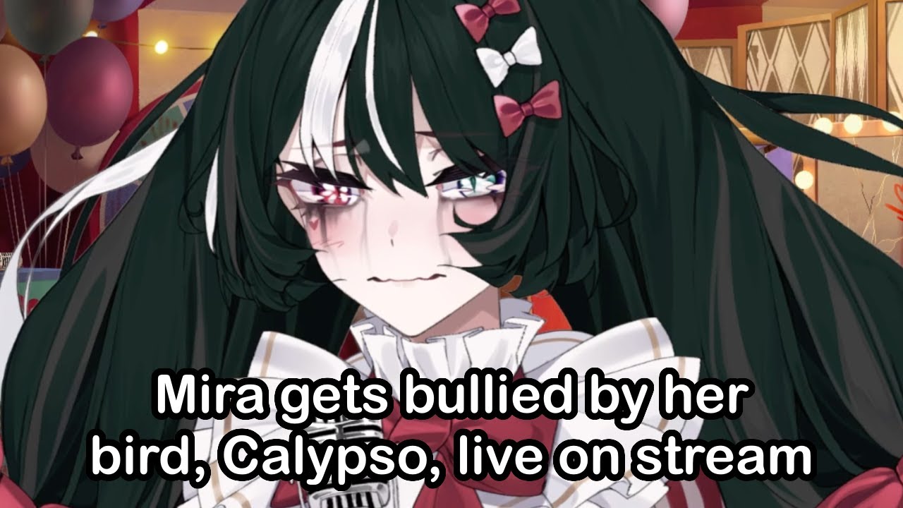 Mira gets bullied by her bird, Calypso, live on stream