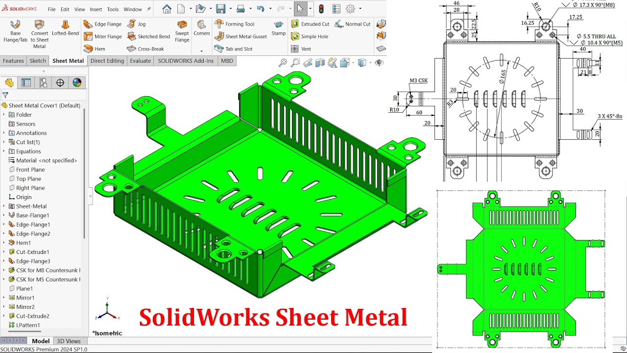 Учебное пособие по листовому металлу SolidWorks Advanced