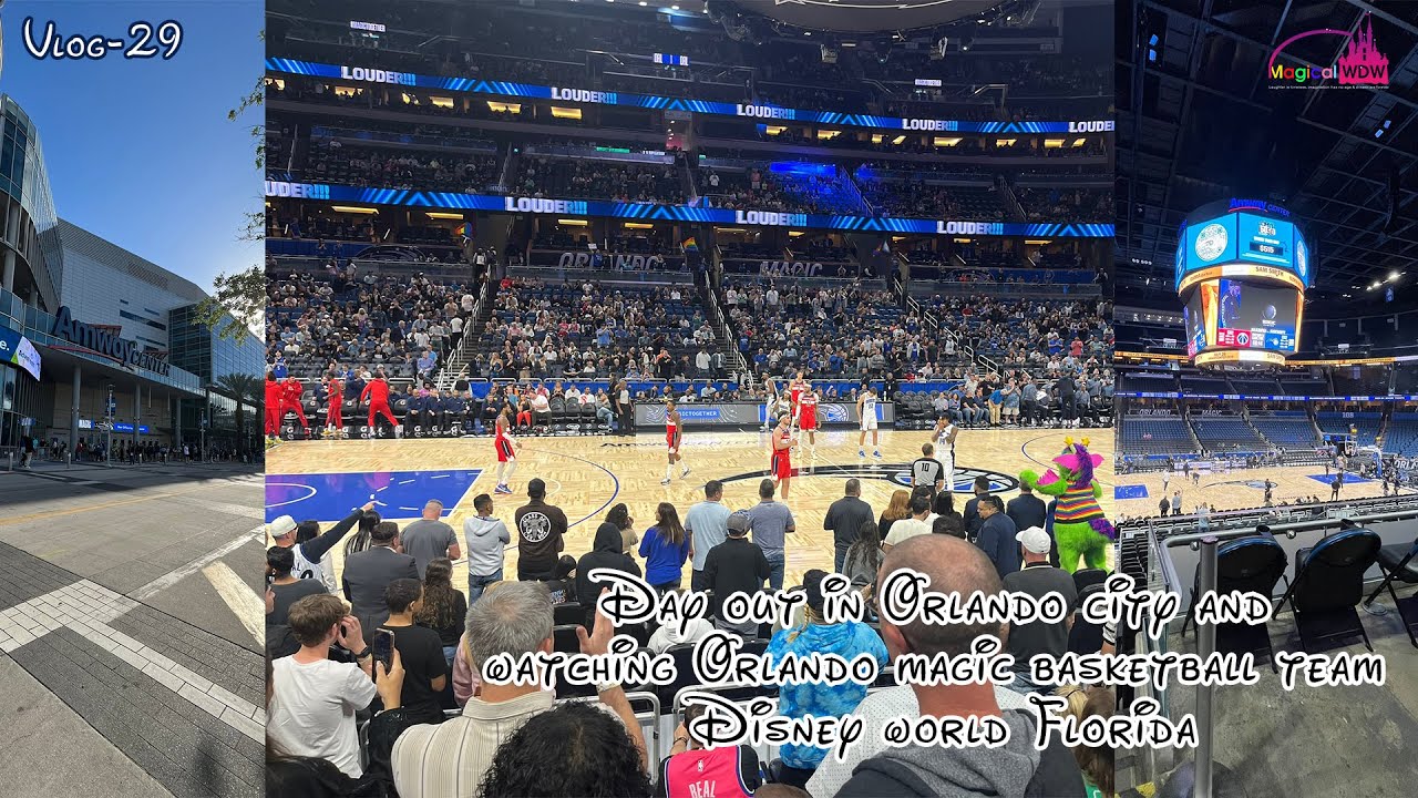 Day out in Orlando city and watching Orlando magic basketball team Disney world Florida