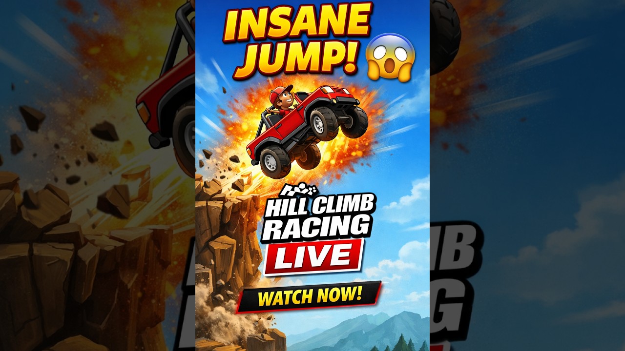INSANE JUMP LIVE 😱 | Hill Climb Racing #shorts