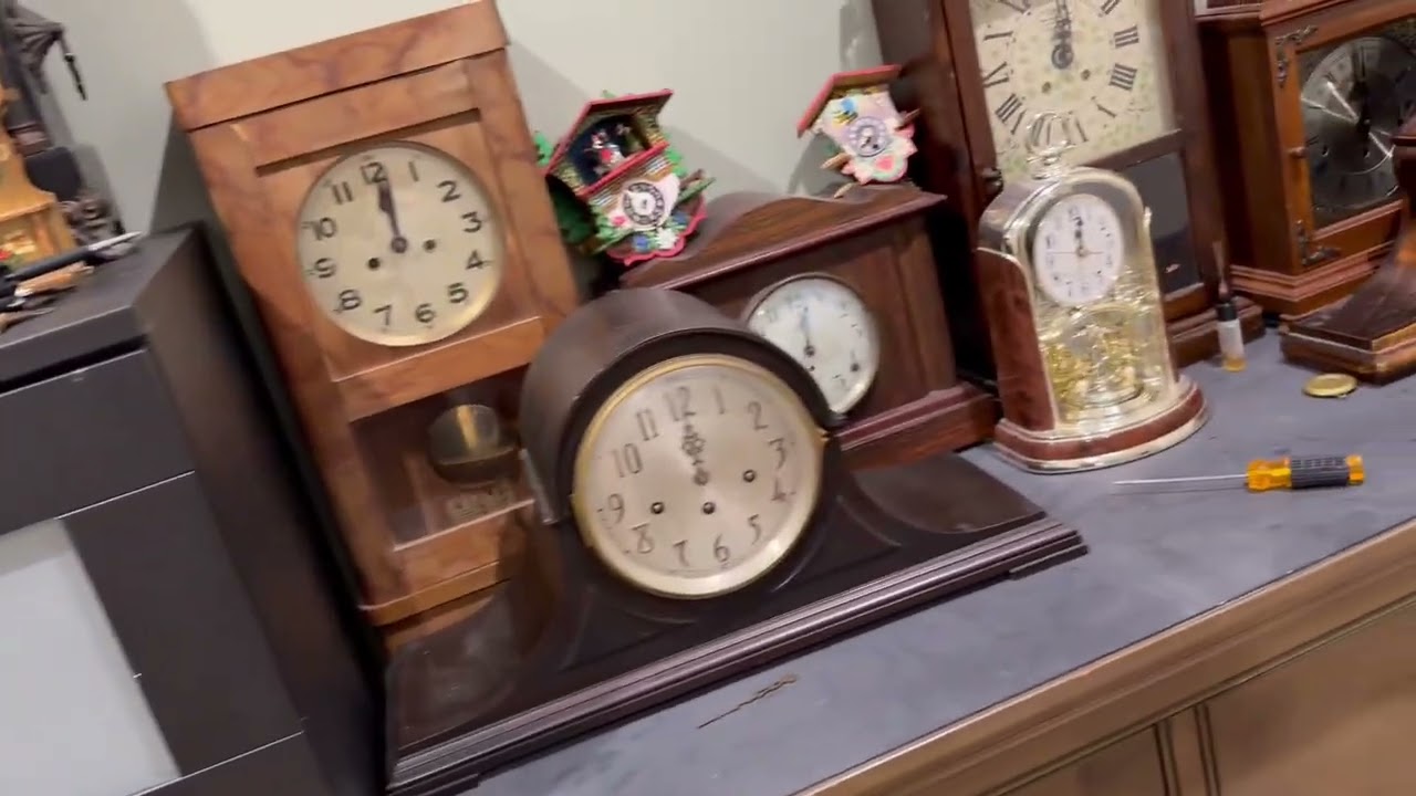 My clock collection at noon!!!