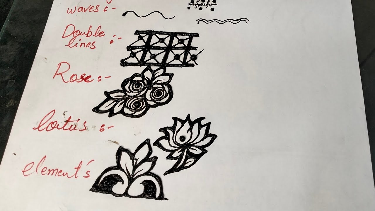 7/365 day's of free mehndi course | basic elements and simple pattern bananay ka tareeqa | mehndi 