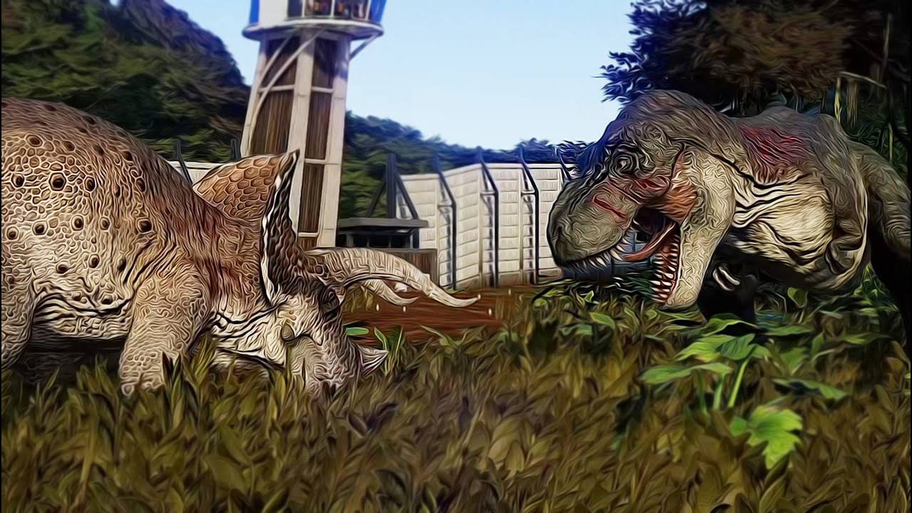 Matilda Vs Theo | Tyrannosaurus Rex Vs Triceratops 🌍 Jurassic World Evolution: Prehistoric Park | HD