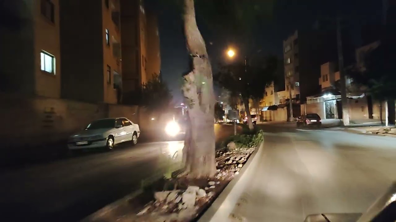 A quiet and dreamy night in a desert city