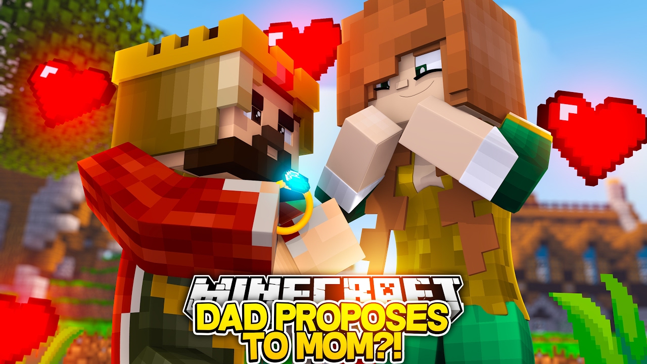 DAD PROPOSES TO MOM!! w/Little Carly and Little Kelly (Minecraft Roleplay)