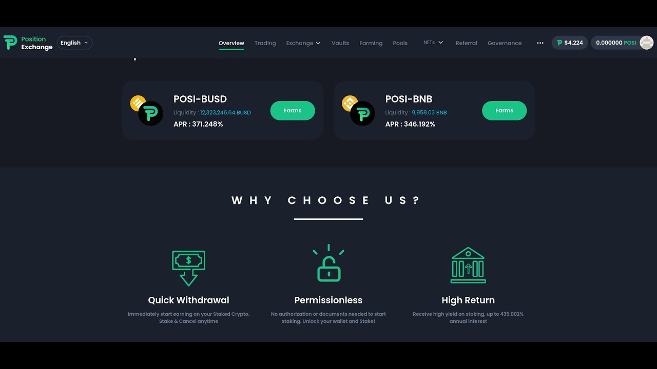 Cara Farming di Trust Wallet selain PancakeSwap - Position Exchange