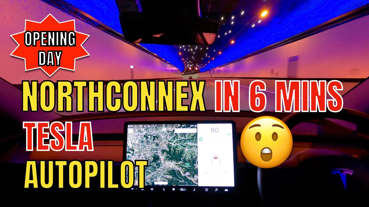 NorthConnex Sydney Opening Day Drive in Six Minutes | Tesla Autopilot