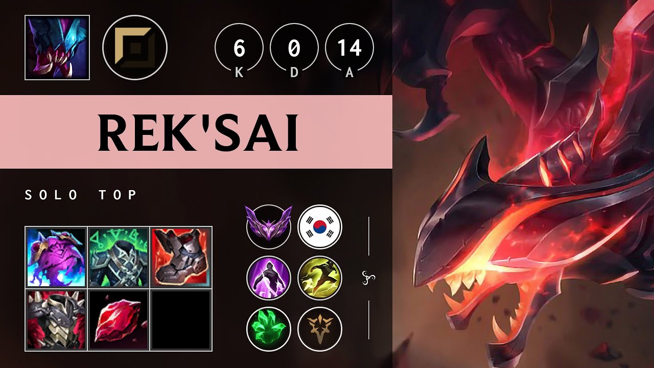 Rek'Sai Top vs Gragas - KR Master Patch 25.14