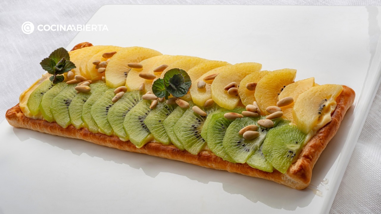 Banda de kiwi con crema pastelera |  Postre fácil y crujiente de Karlos Arguiñano