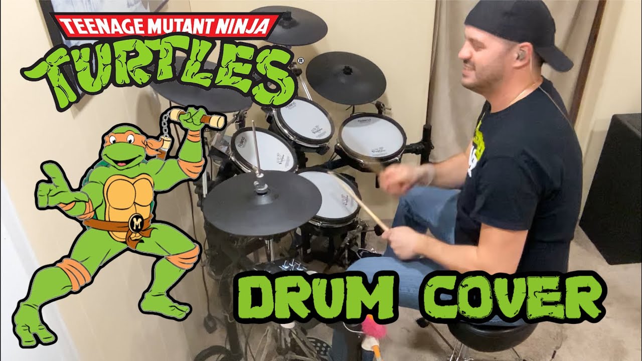 Teenage Mutant Ninja Turtles Theme Song Drum Cover - Throwback Drummer
