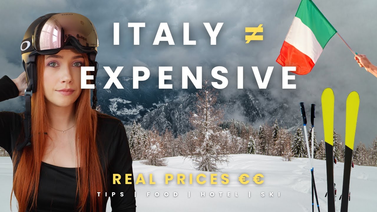How I ski in ITALY on a budget 🇮🇹 ALL PRICES, food, hotel & tips ❄️✨